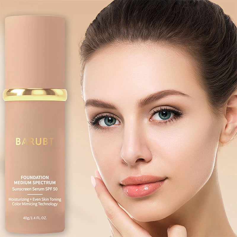 40g Microbial Liquid Concealer Foundation Make-up Sunscreen Spf50+sunscreen Value Mask Spot Waterproof Long-lasting Sunscreen