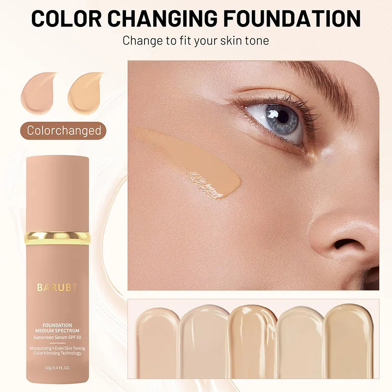 40g Microbial Liquid Concealer Foundation Make-up Sunscreen Spf50+sunscreen Value Mask Spot Waterproof Long-lasting Sunscreen