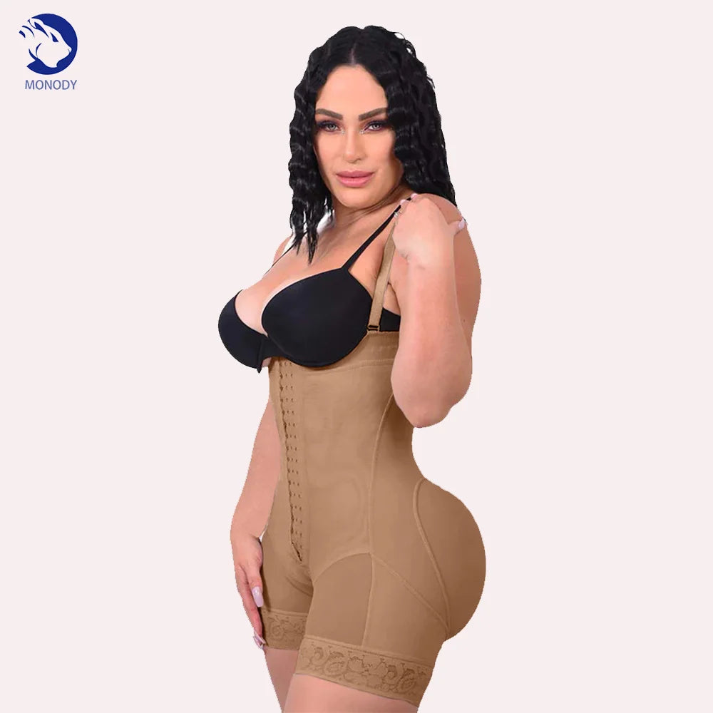 Faja Colombianas Shapewear for Women Tummy Control Body Shaper Butt Lifter Thigh Slimming Plus Size with Zipper Crotch Underwear