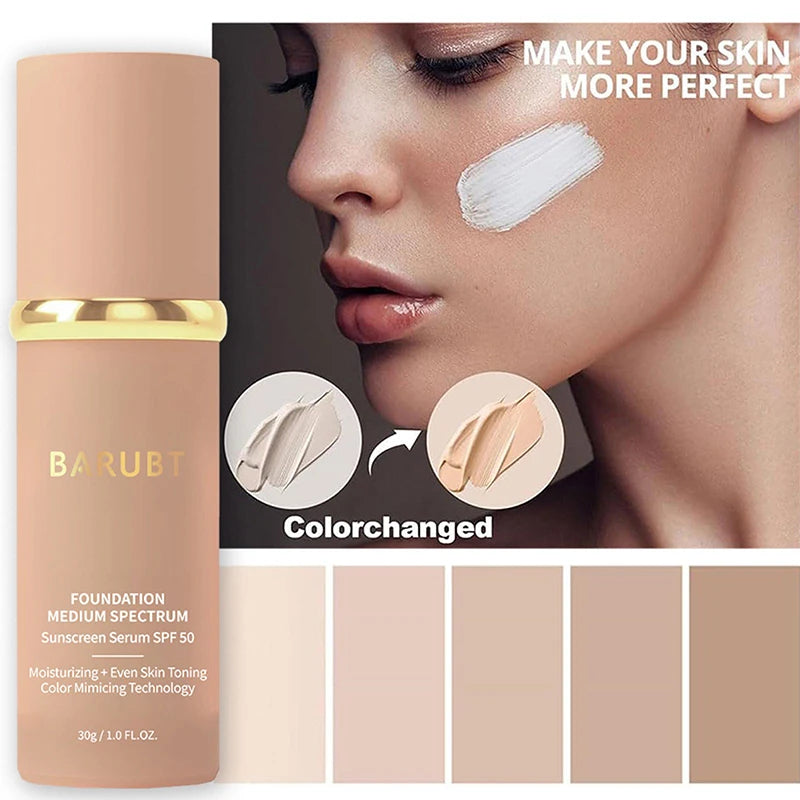 40g Microbial Liquid Concealer Foundation Make-up Sunscreen Spf50+sunscreen Value Mask Spot Waterproof Long-lasting Sunscreen