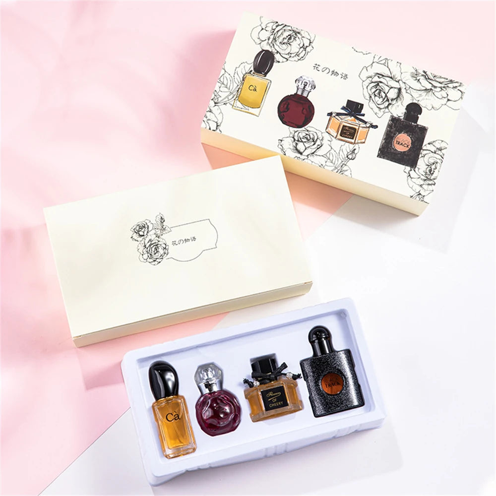 Gift Box Perfume Women 100ml Four Piece Set Lasting Fragrance Spray Fresh Natural Plant Floral Scent Pheromone Parfum Pour Femme