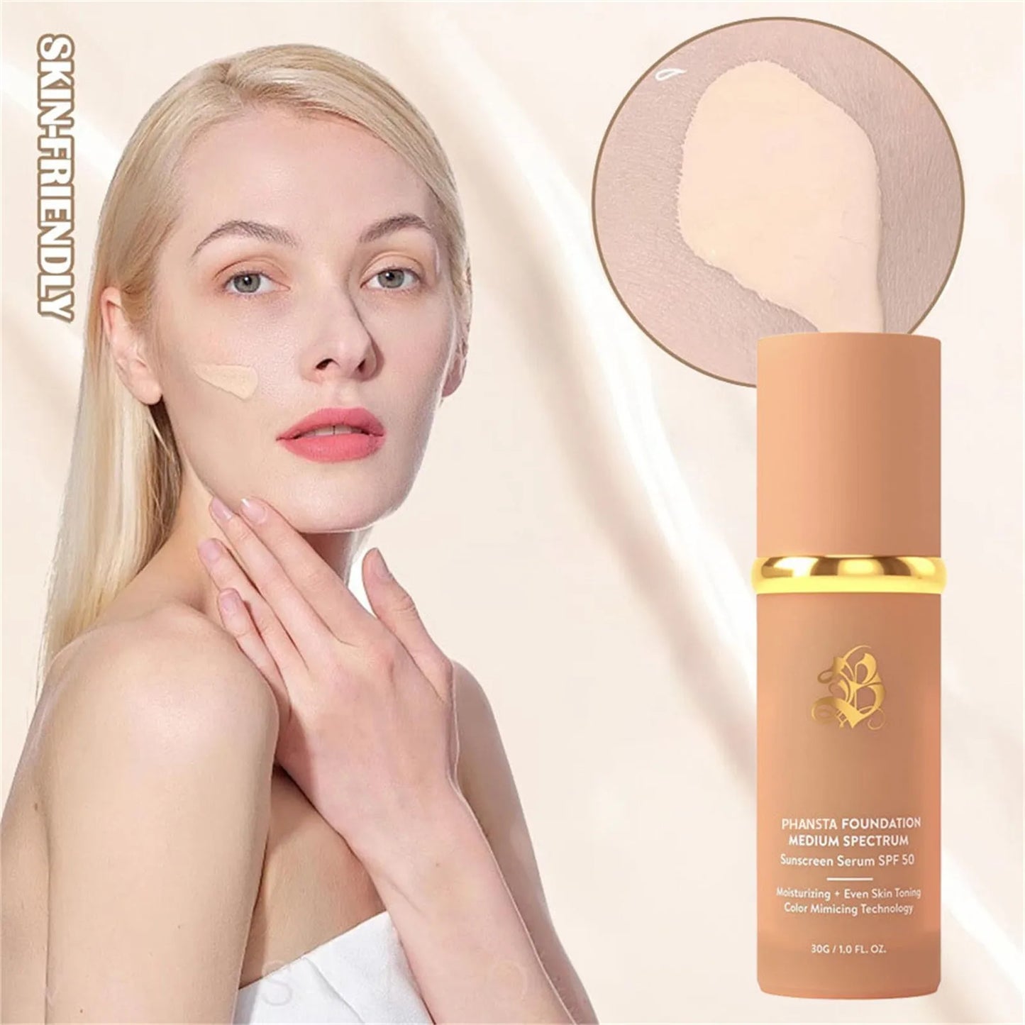 New Biomimic Foundation 4 In 1 Spectrums 4 In 1 Biomimic Light Spectrums Foundation With Spf50+ Longwearing