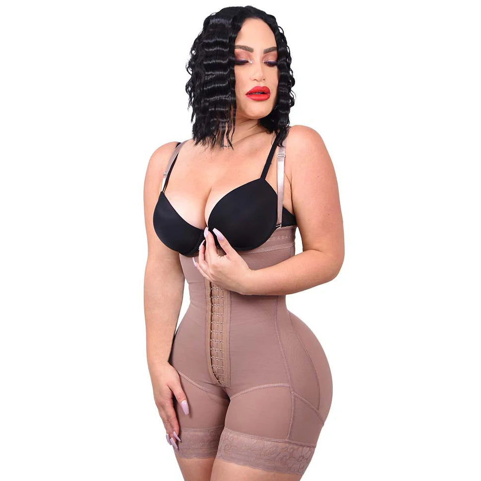 Faja Colombianas Shapewear for Women Tummy Control Body Shaper Butt Lifter Thigh Slimming Plus Size with Zipper Crotch Underwear