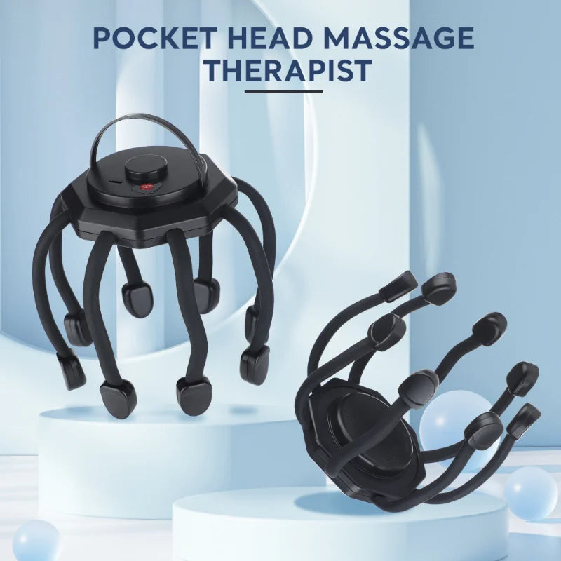 Electric Head Massager Scalp Massage Claw Physiotherapy Decompression Head Scratcher Stress Relief Improve Sleep