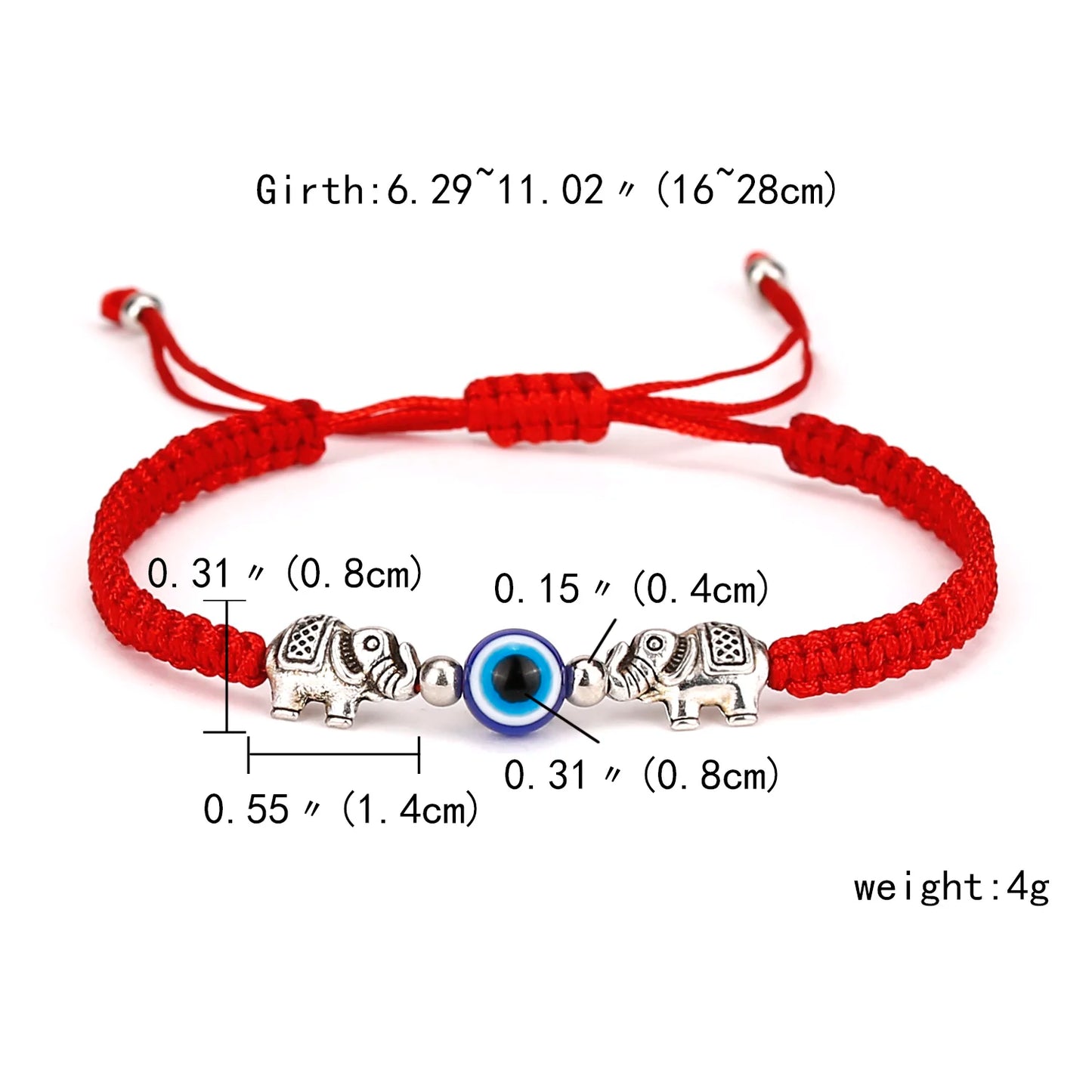 Turkish Evil Eye Lucky Red String Bracelet for Woman Men Braided Adjustable Palm Couple Bracelet Jewelry Gift Accessories