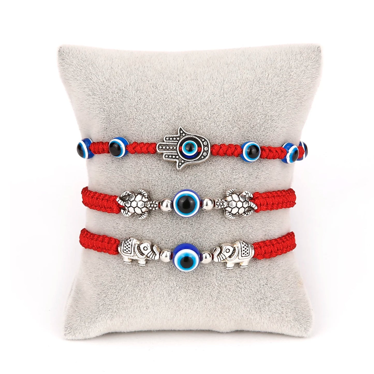 Turkish Evil Eye Lucky Red String Bracelet for Woman Men Braided Adjustable Palm Couple Bracelet Jewelry Gift Accessories