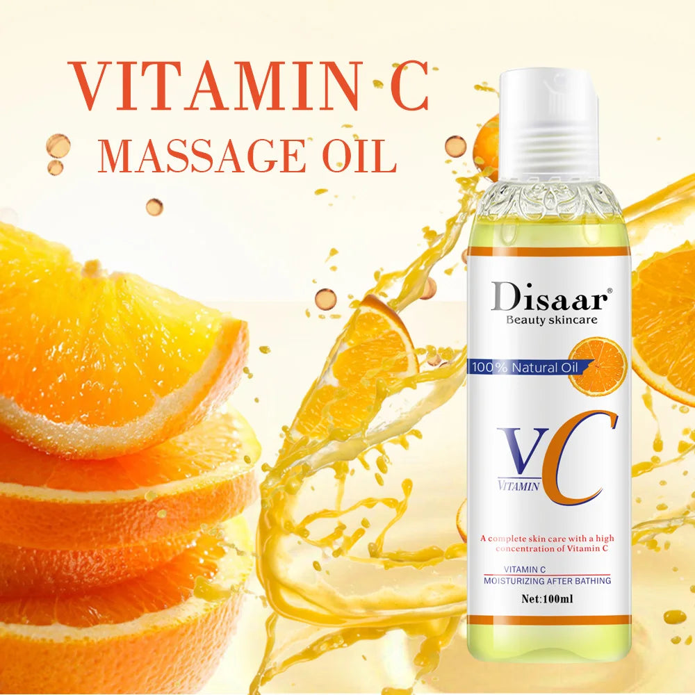 Disaar 100ml Vitamin C Massage Oil Moisturizing Orange Essential Oil  Skincare DS51920