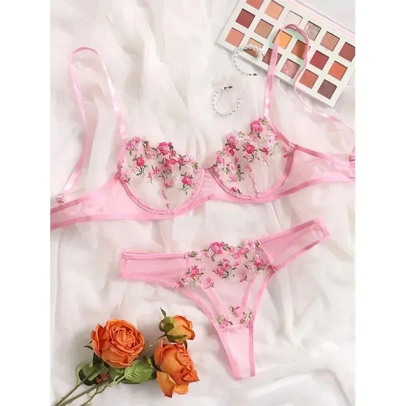 Women Transparent Seamless Bra Set Women Underwear Set