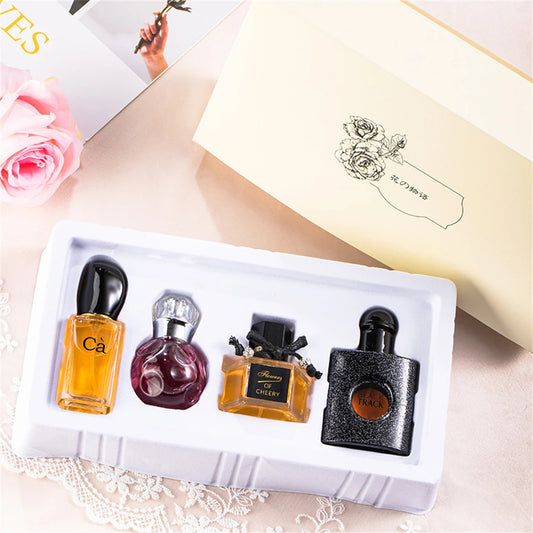 Gift Box Perfume Women 100ml Four Piece Set Lasting Fragrance Spray Fresh Natural Plant Floral Scent Pheromone Parfum Pour Femme