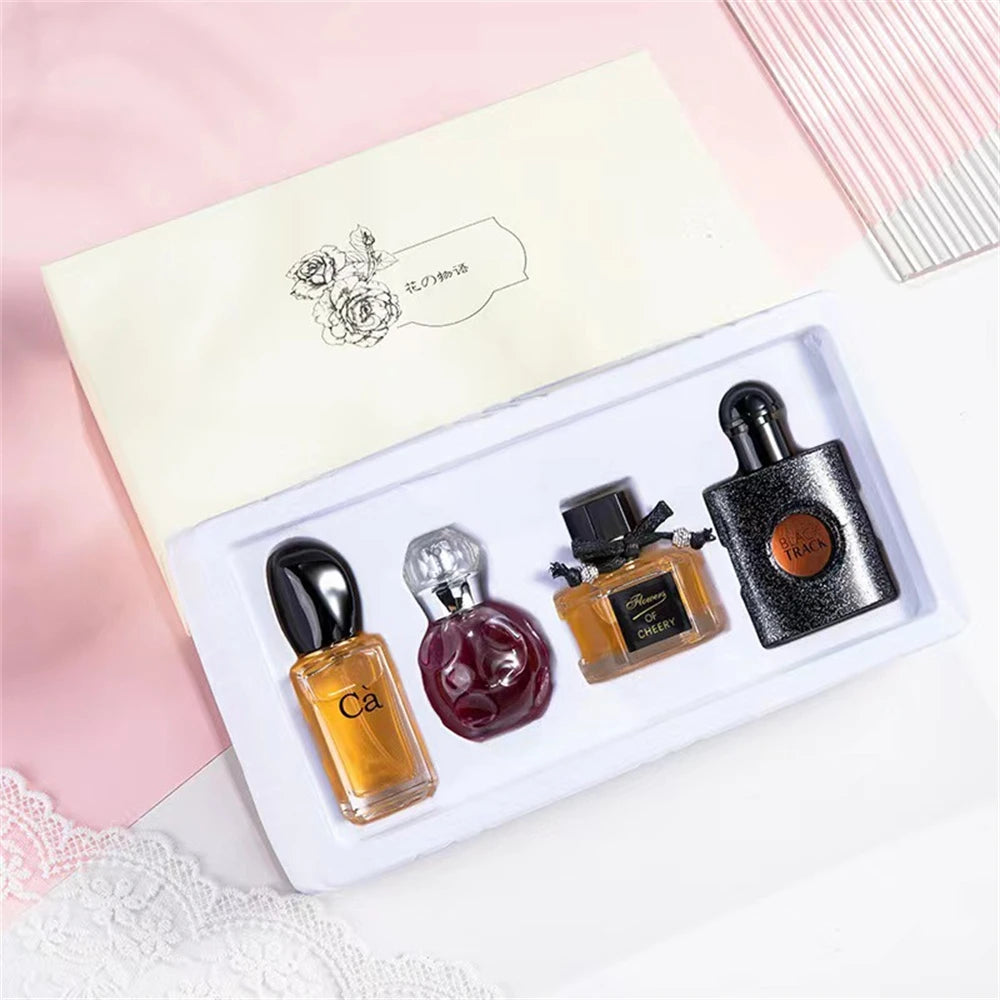 Gift Box Perfume Women 100ml Four Piece Set Lasting Fragrance Spray Fresh Natural Plant Floral Scent Pheromone Parfum Pour Femme