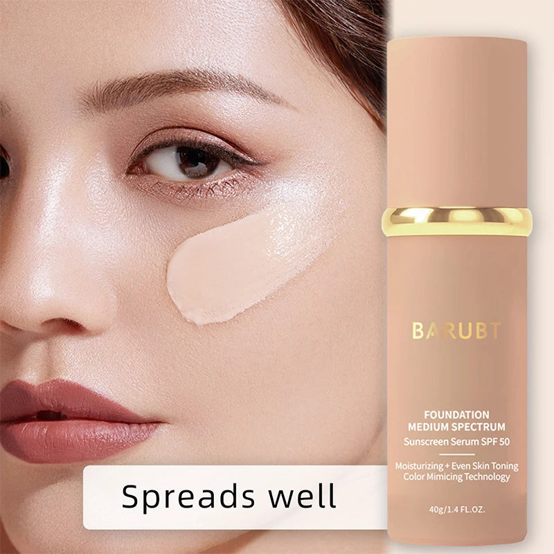 40g Microbial Liquid Concealer Foundation Make-up Sunscreen Spf50+sunscreen Value Mask Spot Waterproof Long-lasting Sunscreen