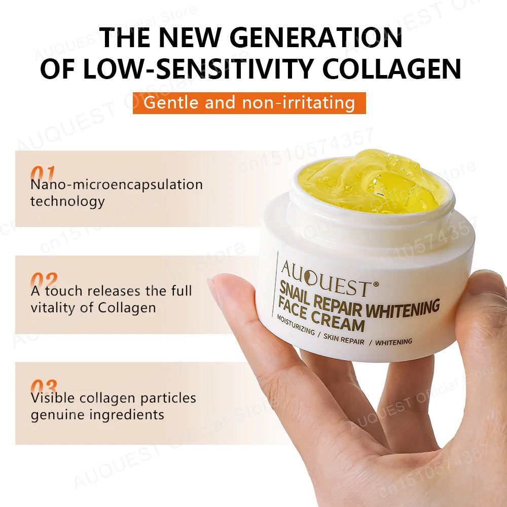 Snail Face Cream Collagen Hyaluronic Acid Moisturizer Firming Lifting Facial Cream Nourishing Serum Day Cream for Face Skin Care