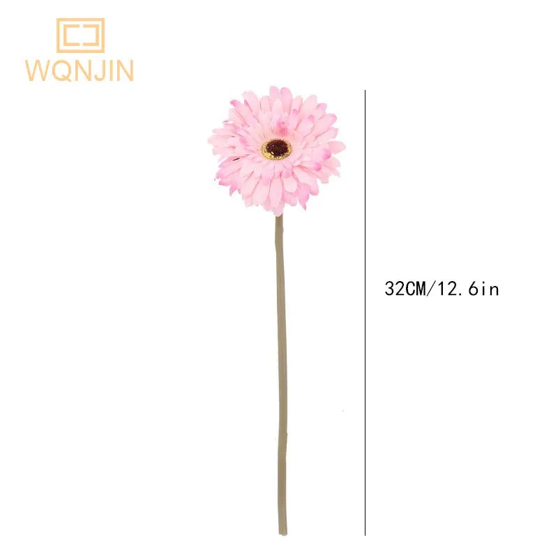 5PCS Gerbera Chrysanthemum Artificial Silk Flowers Flores Daisy Home Wedding DIY Decorations Accessories Fake Plants