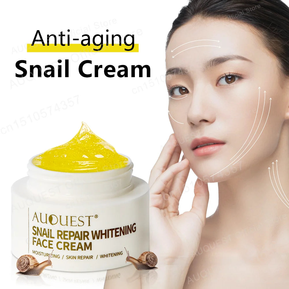 Snail Face Cream Collagen Hyaluronic Acid Moisturizer Firming Lifting Facial Cream Nourishing Serum Day Cream for Face Skin Care