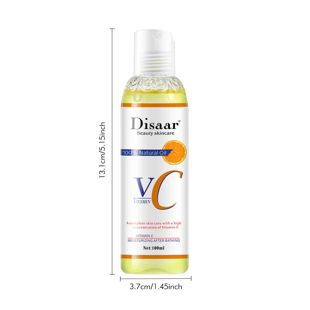 Disaar 100ml Vitamin C Massage Oil Moisturizing Orange Essential Oil  Skincare DS51920